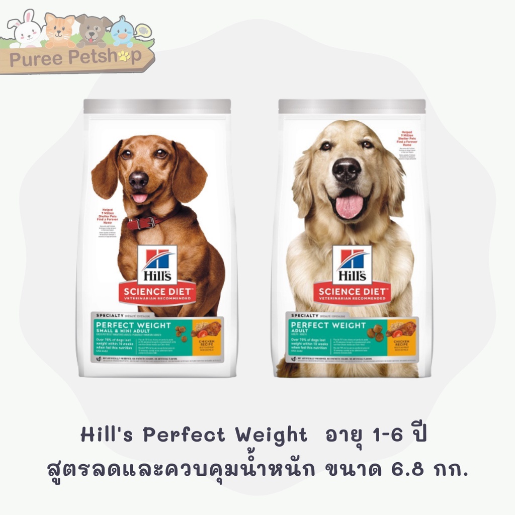 Hill's Science Diet Perfect Weight อาหารสุนัข อายุ 16 ปี สูตรลดและ