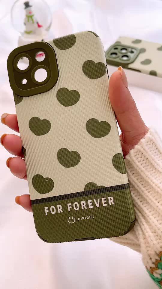 เคส-สำหรับ-ไอโฟน-เคสซิลิโคน-สินค้าพร้อมส่งจากไทย-สำหรับ-iphone-case-สำหรับ-iphone-11-12-13-promax-forหัวใจเขียว-tpu-r165