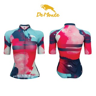 Demonte เสื้อจักรยาน สำหรับผู้หญิง รหัส DE-056 เนื้อผ้า Microflex Light Weight น้ำหนักเบาใส่สบาย ระบายอากาศ