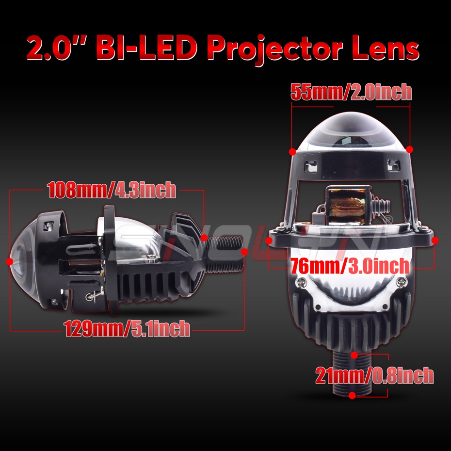 Projector Bi-LED โปรเจคเตอร์ ขนาด 1.8 2.0 นิ้ว RHD 12v 6000K กับ ไฟวง ...