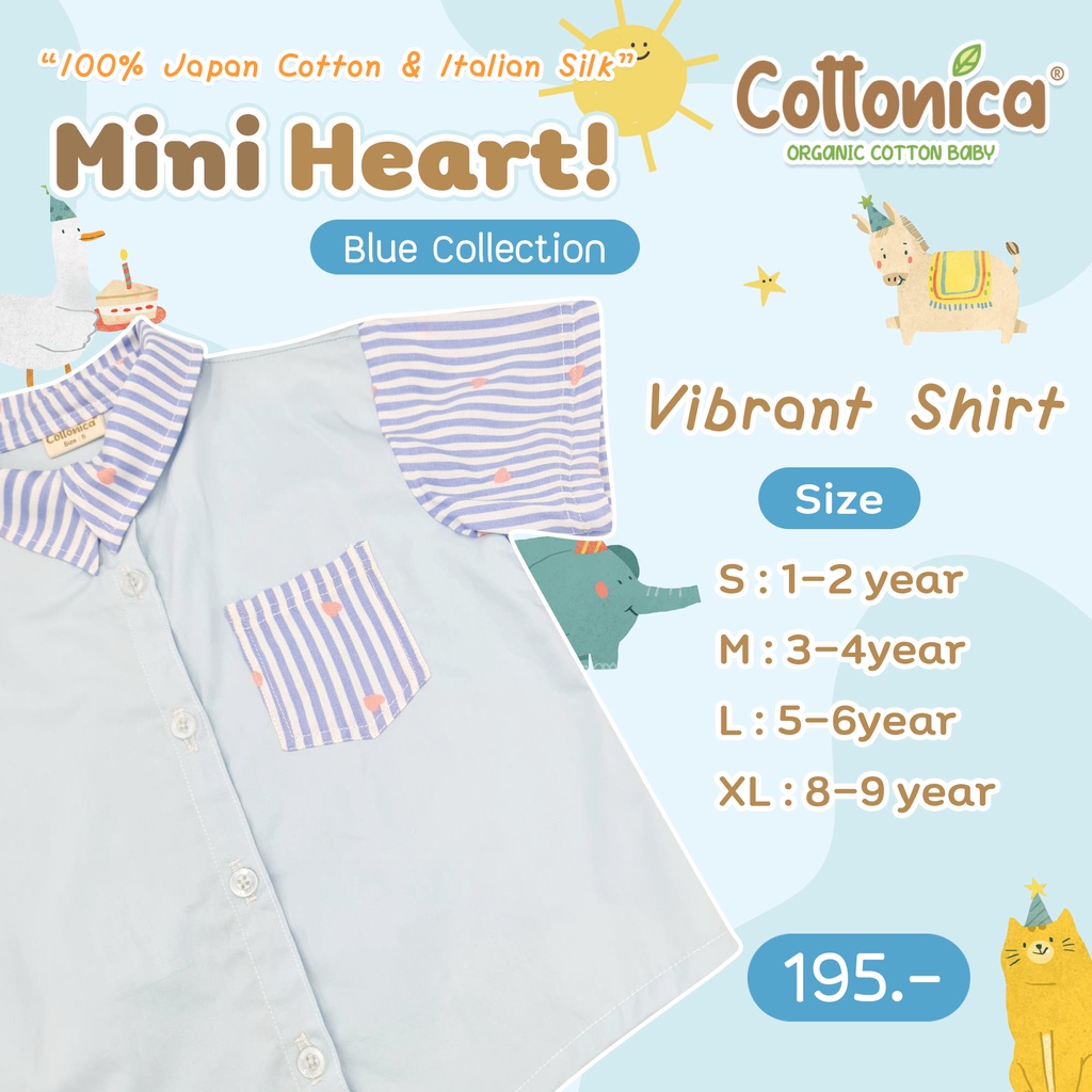 mini-heart-blue-collection-100-japan-cotton-amp-italian-silk-เสื้อเชิ้ตเด็ก-กางเกงเด็ก-เดรสเด็กผู้หญิง