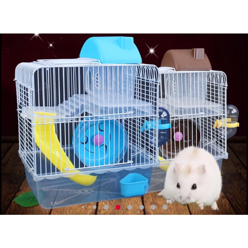 🇹🇭 พร้อมส่ง 🇹🇭 Shobi กรงหนูแฮมเตอร์ 2 ชั้น พร้อมราง สไลด์ | Shopee Thailand