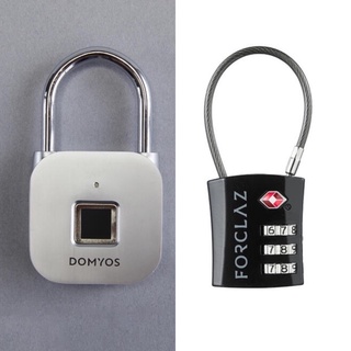 (พร้อมส่ง) DECATHLON แม่กุญแจ ระบบลายนิ้วมือ แบบดิจิตอล และ แม่กุญแจ แบบใส่รหัสตัวเลข กุญแจ อุปกรณ์ล็อก กระเป๋า