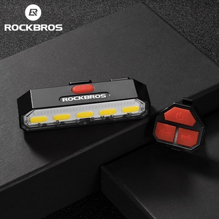 Rockbros ไฟท้ายจักรยาน ไฟฉายชาร์จ USB ไร้สาย กันน้ํา รีโมตคอนโทรล อุปกรณ์ขี่จักรยาน MTB