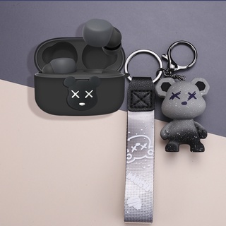 Sony LinkBuds S Case การ์ตูนหมีพวงกุญแจจี้ Sony LinkBuds S ซิลิโคนนุ่มกรณีปกน่ารัก Snoopy ไดโนเสาร์จี้ Sony LinkBuds S กันกระแทกกรณี