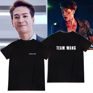 พร้อมส่ง เสื้อยืดทีมหวัง Team wang JACKSON WANG GOT7 เสื้อยืดแฟชั่น   เสื้อยืดชายหญิง Cotton 100% เกาหลีใต้