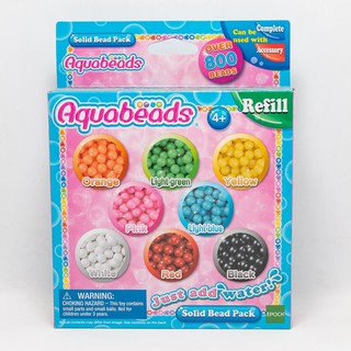 ลูกปัดสเปรย์น้ำ อควาบีท เม็ดบีดแบบแพคเติม / Aquabeads Solid Bead Pack (ชุดรีฟิล)