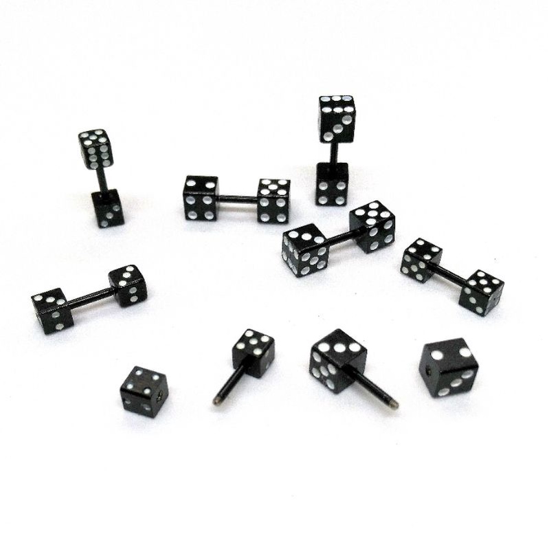 dice-cube-จิวหูลูกเต๋าเนื้อสแตนเลส-stainless-steel