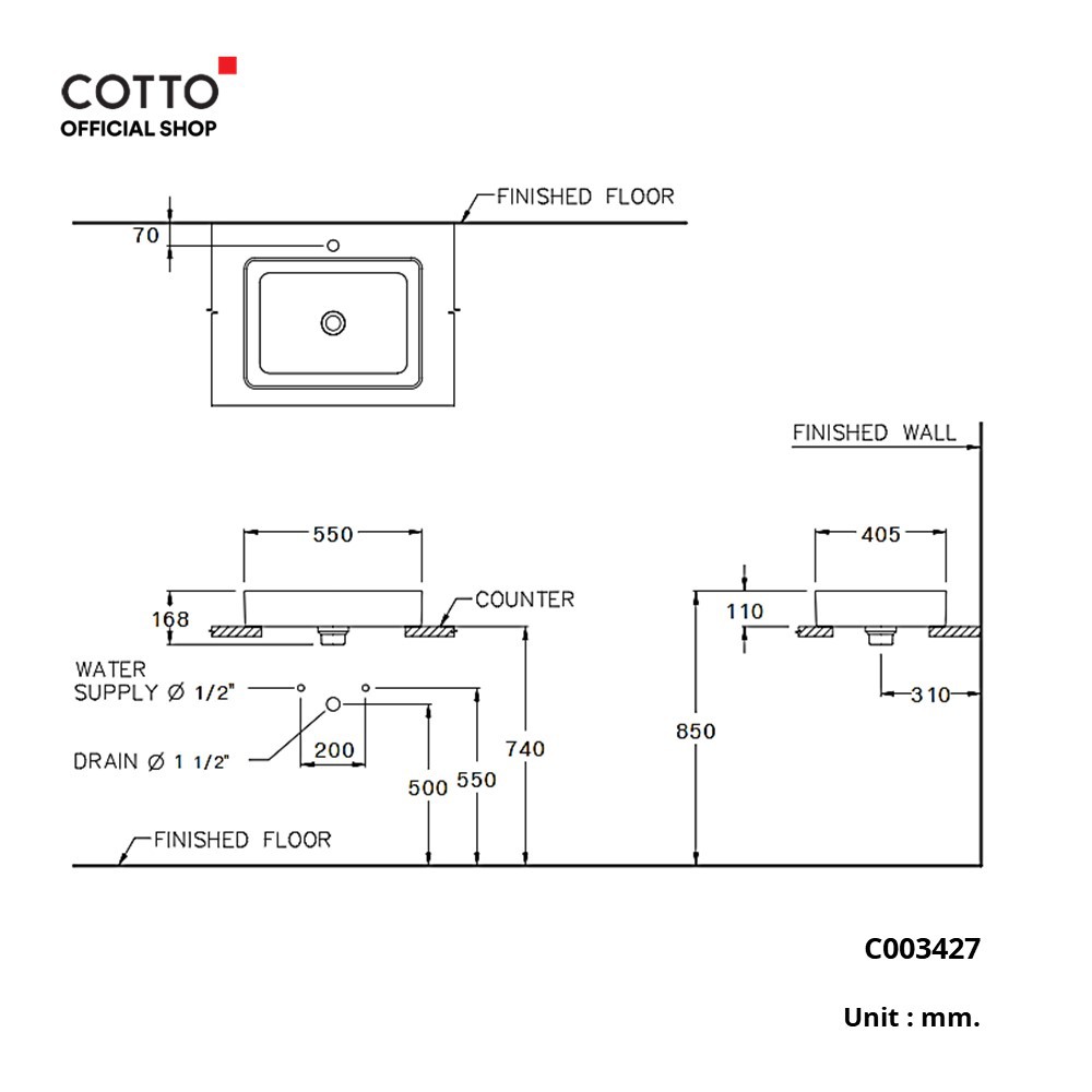 cotto-อ่างล้างหน้าแบบวางบนเคาน์เตอร์-รุ่น-c003427-sensation-พร้อมสาร-ultraclean