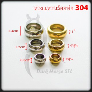 ห่วงแหวนร้อยท่อ ขนาด 4หุน,6หุน,1" อุปกรณ์ สแตนเลส 304