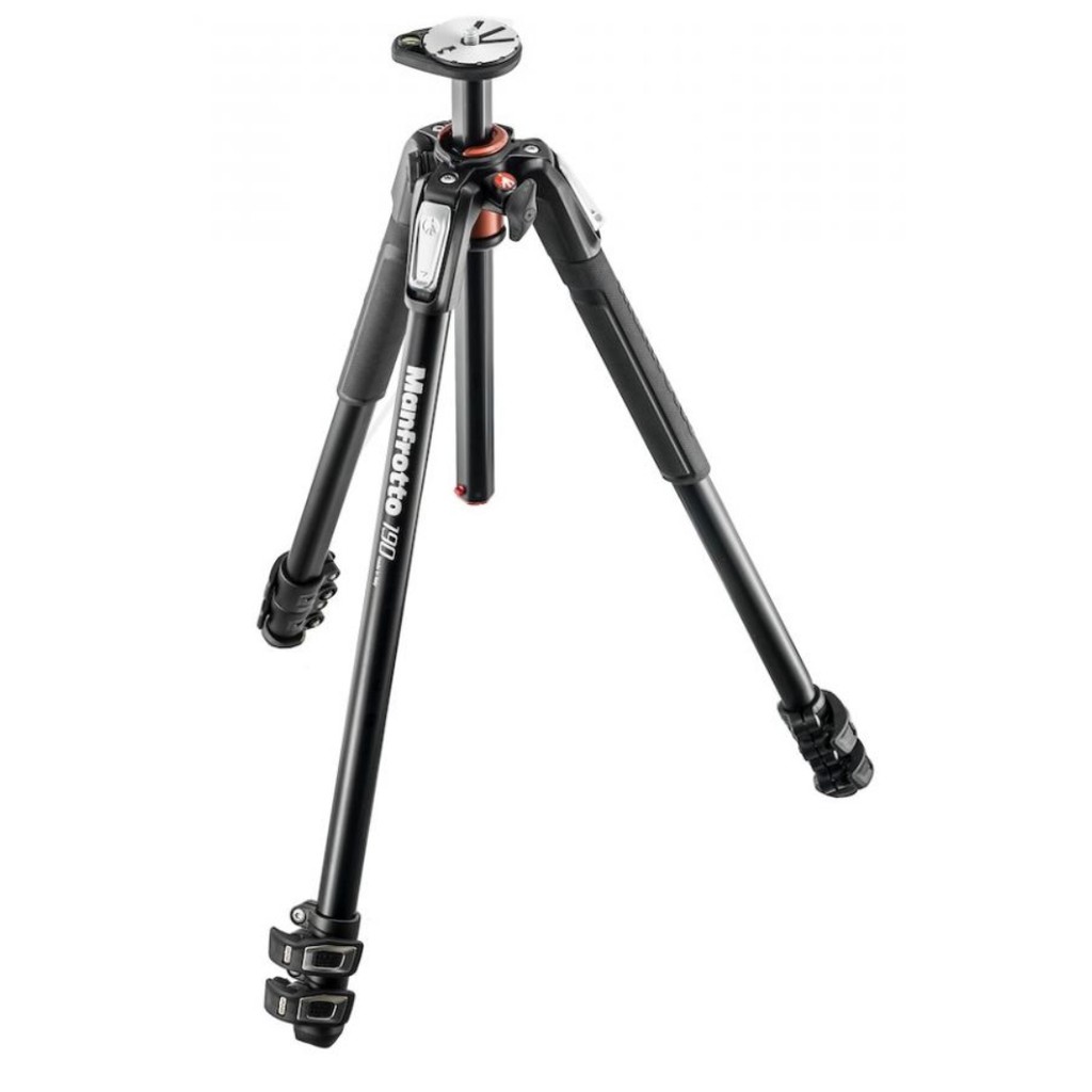 ขาตั้งกล้องพร้อมกระเป๋า-190-aluminium-3-section-tripod-manfrotto-toptable-กางราบ-ประกันศูนย์-10-ปี