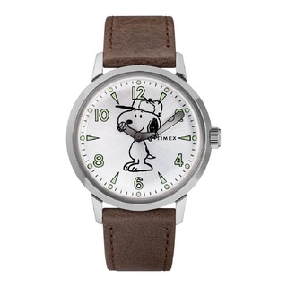 สินค้า Timex TW2R94900 Welton x Peanuts Snoopy Baseball นาฬิกาข้อมือผู้ชาย สีน้ำตาล