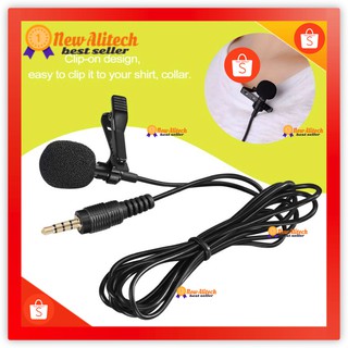 สินค้า New Alitech ip6 ไมค์ไลฟ์สด อัดเสียง ไมค์โทรศัพท์ ใช้กับมือถือได้ทันที Mini Clip-on Microphone for Smartphone