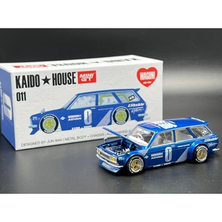 Kaido House x Mini GT  Datsun KAIDO 510 Wagon Blue