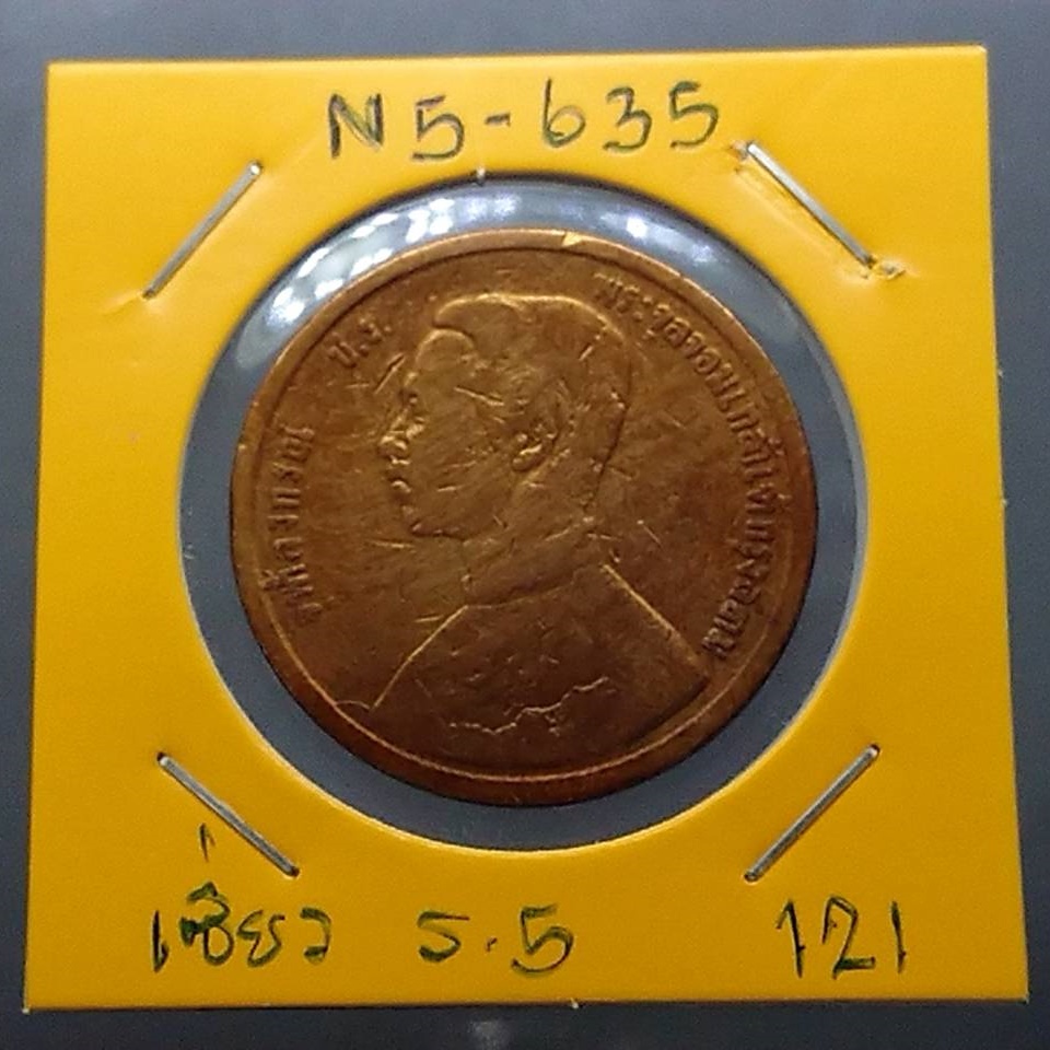 เหรียญเซี่ยว-ทองแดงพระบรมรูป-พระสยามเทวาธิราช-รัชกาลที่-5-ร-ศ-121