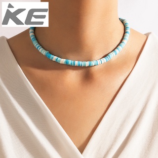 Necklace Blue Resin Single Necklace Geometric Clavicle Chain for girls for women low price