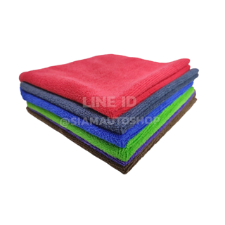 Flash sale 1 บาท ผ้าไมโครไฟเบอร์ ผ้าเช็ดรถ 40x40 cm หนา หนา 200G เนื้อฟู ผ้าเช็ดอเนกประสงค์ เช็ดฝุ่น ซับน้ำได้ดี