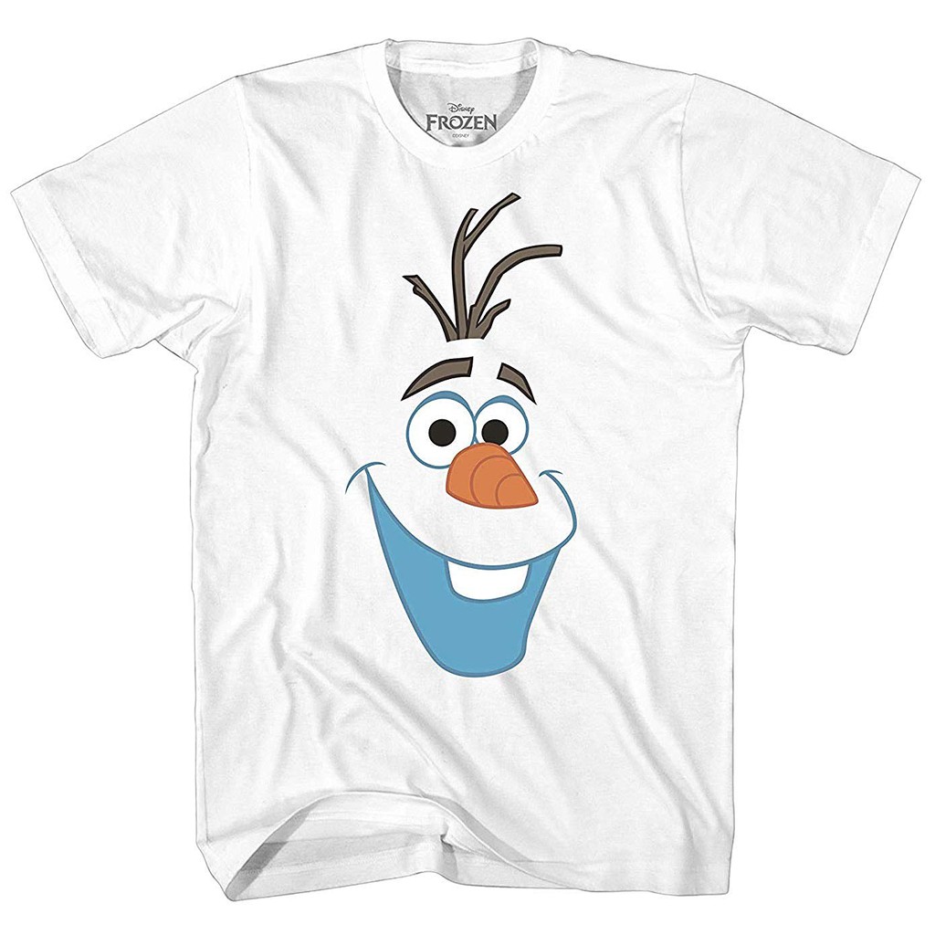 เสื้อยืดผ้าฝ้ายพิมพ์ลาย-เสื้อยืด-ผ้าฝ้าย-100-พิมพ์ลาย-frozen-olaf-big-face-smiling-เข้ากับทุกการแต่งกาย-สําหรับผู้ชาย