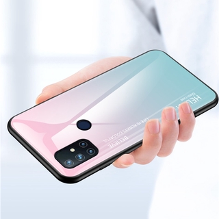 เคสโทรศัพท์ OnePlus Nord N10 N100 5G Phone Case Glossy Gradient Colorful Tempered Glass Casing Soft Edges Back Cover for OnePlus NordN10 Nord N100 5G เคส