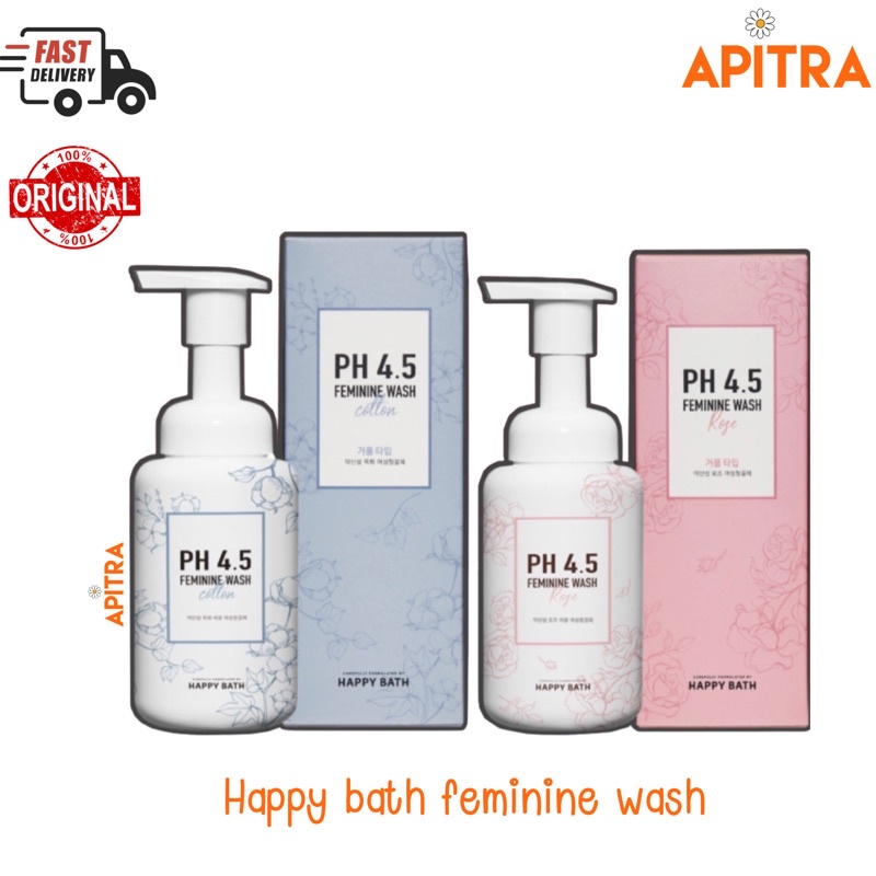 วิปโฟมทำความสะอาดจุดซ่อนเร่น-อ่อนโยนสารสกัดจากธรรมชาติ-happy-bath-feminine-cleanser