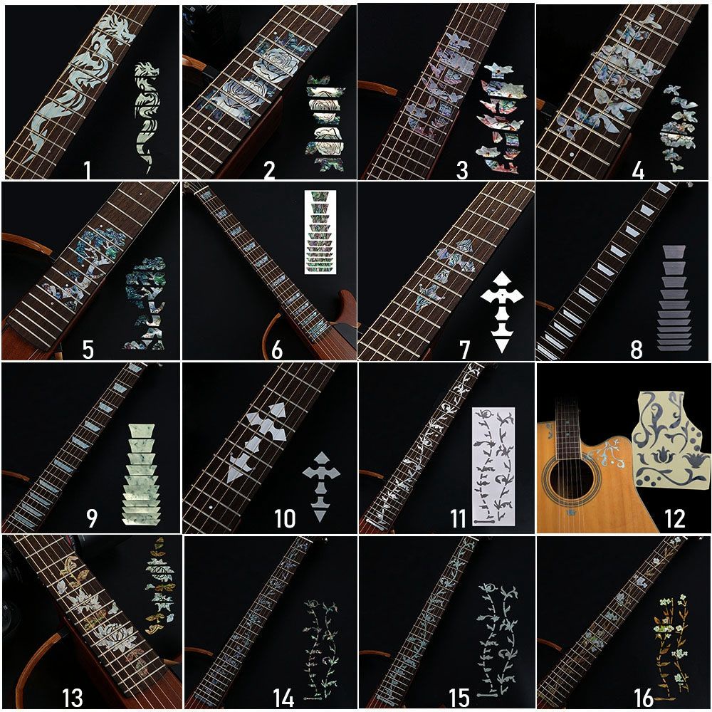 ภาพหน้าปกสินค้าUltra Thin Fretboard Sticker Guitarra Accessories Cross Inlay Decals จากร้าน lollipop1.th บน Shopee