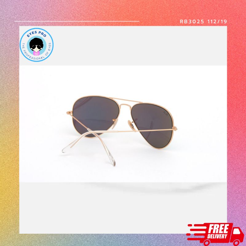 แว่นกันแดด-รุ่นrb3025-112-19ไซส์62-ทรงaviator-large-ของแท้-จัดส่งฟรี