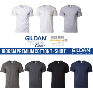 Gildan เสื้อยืด คอกลม ผ้าฝ้าย พรีเมี่ยม สําหรับผู้ชาย ผู้หญิง 76000 กลุ่ม G