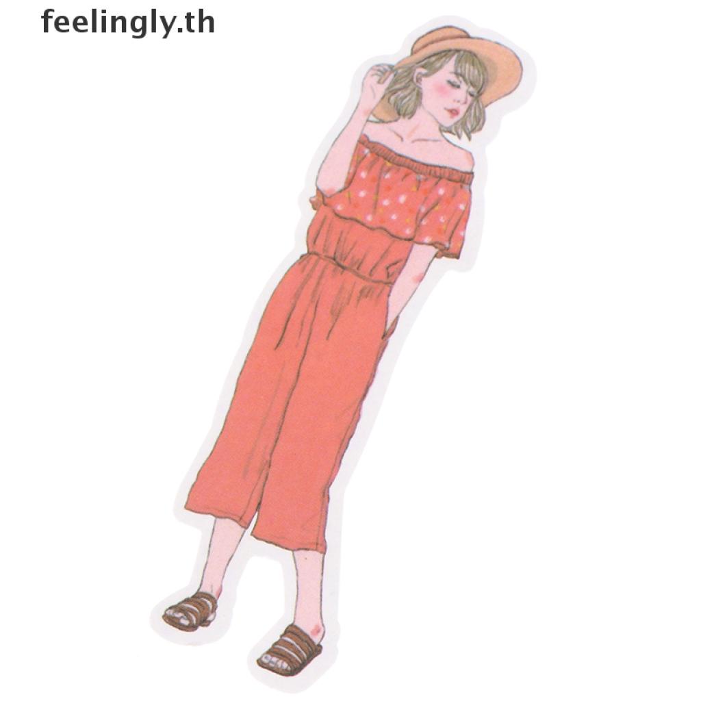 feel-สติกเกอร์-ลายเด็กผู้หญิงน่ารัก-แฟชั่น-สําหรับตกแต่งสมุดภาพ-สมุดภาพ-100-ชิ้น-ต่อแพ็ค