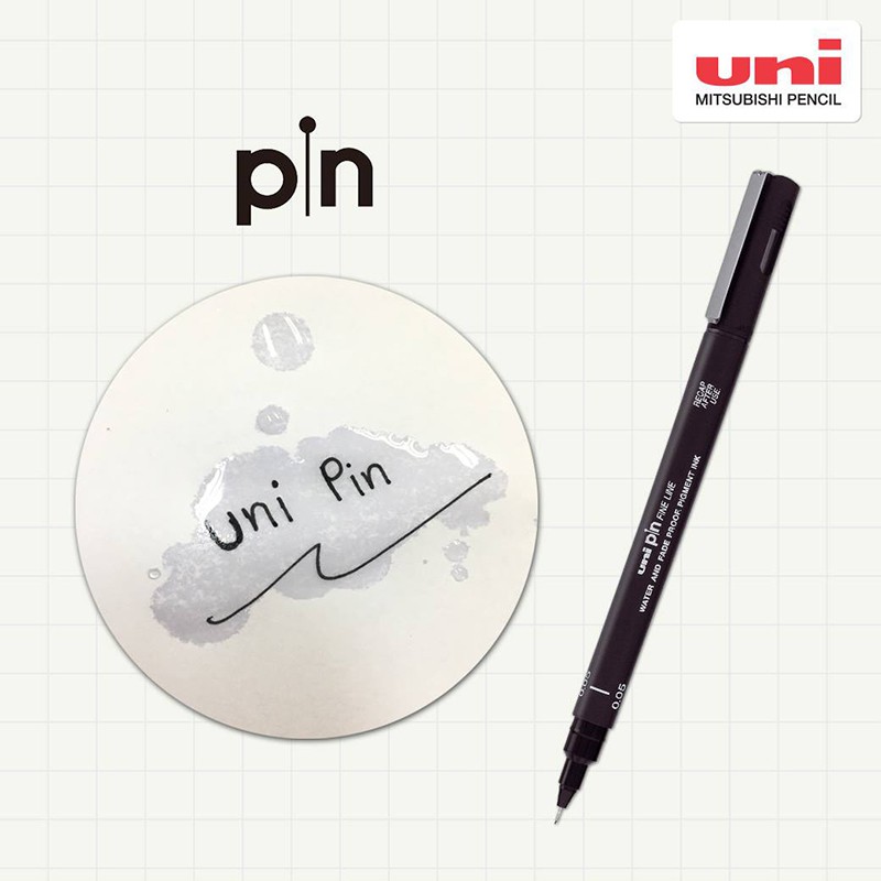 uni-ปากกา-ปากกาตัดเส้น-หัวเข็ม-pin-0-03-0-8-amp-brush-จำนวน-1-ด้าม