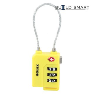 SOLEX Travel Lock กุญแจ รหัส 3 รหัส มาตรฐาน TSA33W แบบสลิง TSA-accepted travel locks