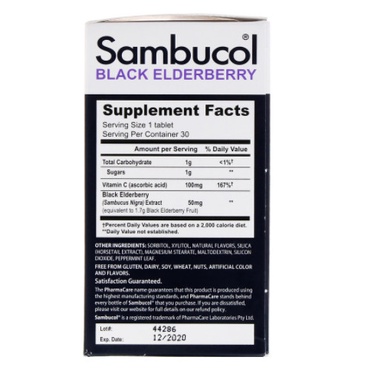 sambucol-แบล็กเอลเดอร์เบอร์รี่-สูตรดั้งเดิม-บรรจุ-30-เม็ดเคี้ยว