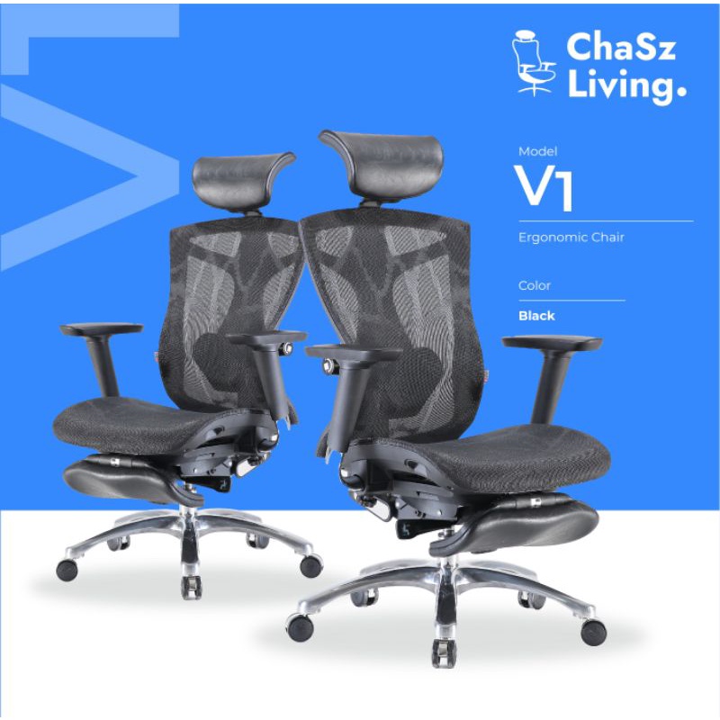 เก้าอี้สุขภาพ-sihoo-v1-ergonomic-chair-เก้าอี้ผู้บริหารสำหรับผู้มีรูปร่างใหญ่170ซม-ขึ้นไป