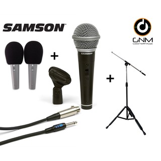 Samson R21S Dynamic Microphone ไมโครโฟน + ขาตั้งไมค์แบบบูม + ฟองน้ำไมค์อย่างดี