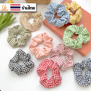 สินค้า (A-253) ยางรัดผมลายสก็อต ยางรัดผมทรงโดนัทสีพาสเทลน่ารัก ยางรัดผมผ้า ยางมัดผม เครื่องประดับผม ส่งเร็ว 🚚 (เลือกสีได้)