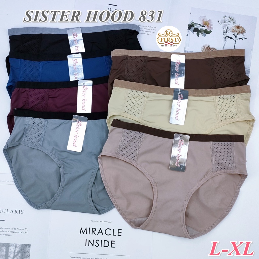 ราคาและรีวิวกางเกงในสปอร์ต sister hood 831 ( L-XL ) เอวต่ำ กางเกงในผู้หญิง ผ้าลื่นกระชับใส่สบาย ไม่อึดอัด