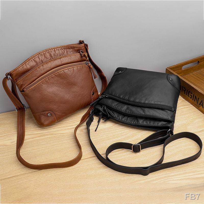 f7b-bag-กระเป๋าสะพาย-กระเป๋าผู้หญิง-2020-ใหม่กระเป๋าสะพายแฟชั่น-retro-หนังนุ่มหลายซิปกระเป๋าสะพายสุภาพสตรีกระเป๋าแม่น้ำ