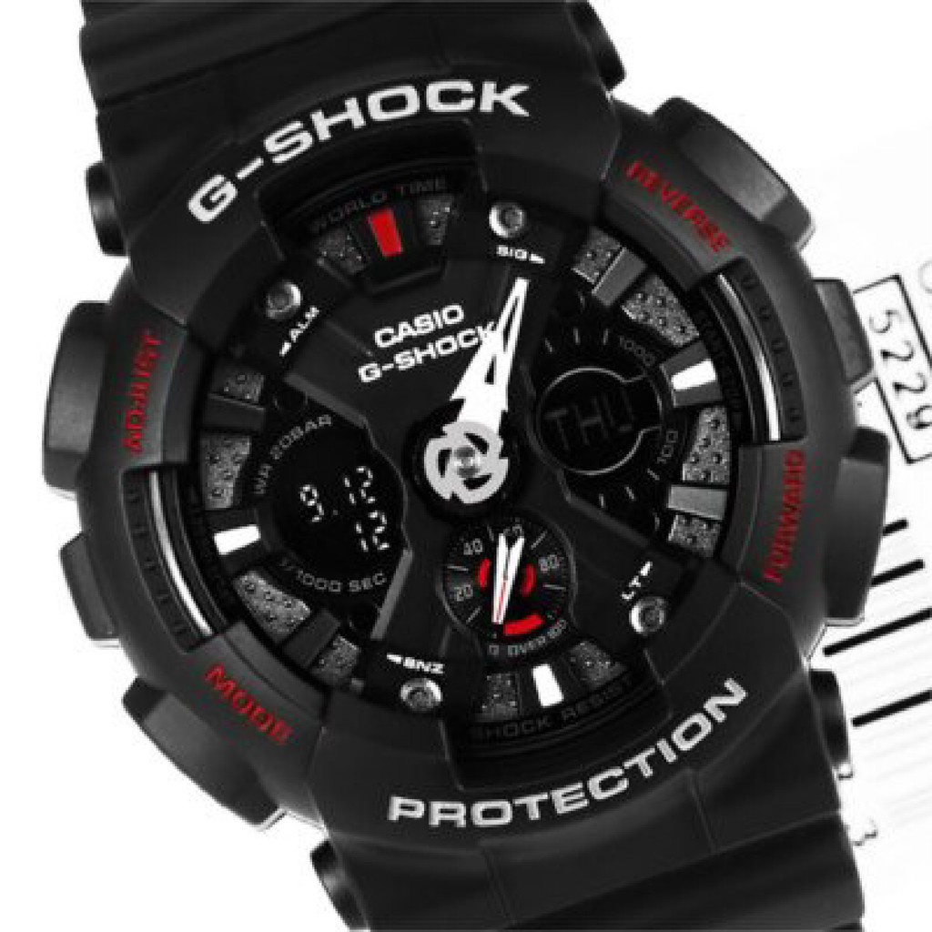 นาฬิกา-dw-นาฬิกา-casio-นาฬิกาข้อมือผู้ชาย-สายเรซิ่น-รุ่น-ga-120-1a-สีดำ-รับประกันห1ปี