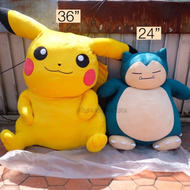 ภาพหน้าปกสินค้าตุ๊กตา Pikachu ปิกาจู & Kabigon คาบิก้อน 24/36นิ้ว Snorlax Pokemon โปเกม่อน ตุ๊กตาไซส์ใหญ่ ตุ๊กตาจัมโบ้