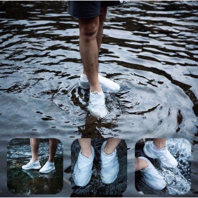 ภาพหน้าปกสินค้าซิลิโคนเกรด A ครอบรองเท้ากันน้ำ ถุงครอบรองเท้า หนาสุดใส่วิ่งได้