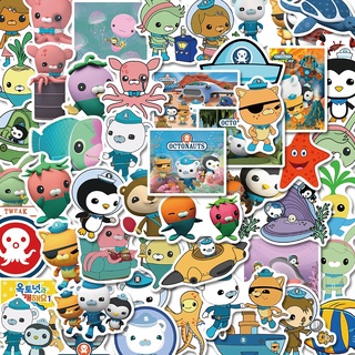 สติกเกอร์ กันน้ํา ลายการ์ตูนอนิเมะ The Octonauts สําหรับติดตกแต่งแล็ปท็อป แก้วน้ํา มี 50 ชิ้น