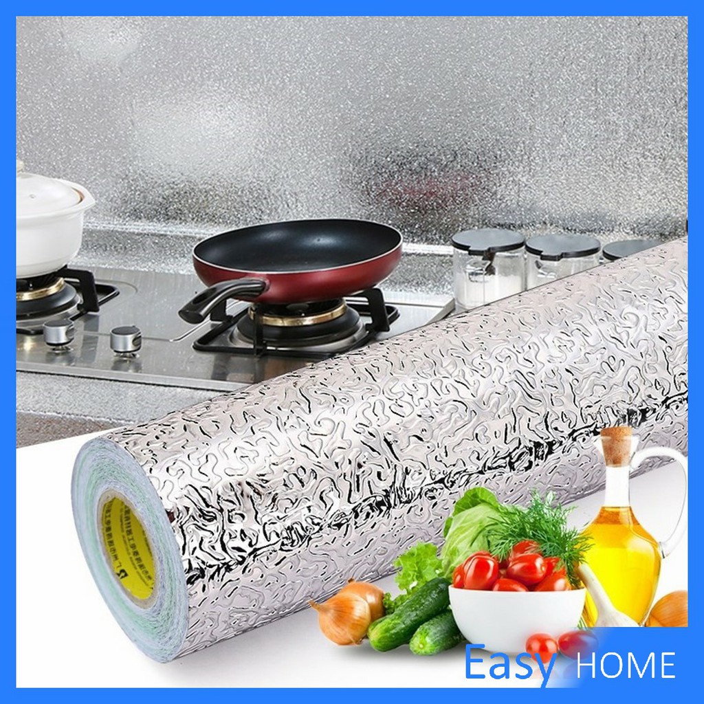 ม้วนสติกเกอร์ฟอยล์อลูมิเนียม-กันน้ำมันกระเด็น-ใช้สำหรับติดผนังห้องครัว-มี-2-ขนาด-kitchen-grease-proof-sticker