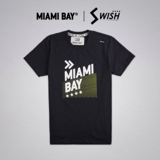 Miami Bay เสื้อยืด รุ่น SWISH สีดำ