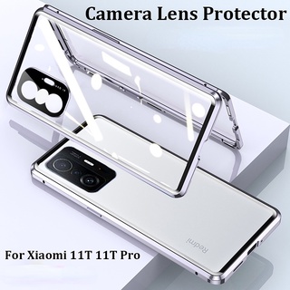 เคสโทรศัพท์มือถือ กระจกนิรภัย อลูมิเนียม โลหะ ป้องกันกล้อง 360 องศา สําหรับ Xiaomi 11T Pro 11 Lite 5G NE 11 T 11Lite 11TPro