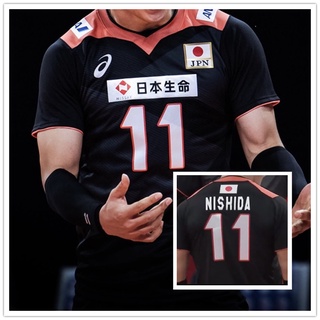 2021 ญี่ปุ่นวอลเลย์บอลโอลิมปิก Jersey Nishida yuji เบอร์ 11/3 สีสบายๆผู้หญิงผู้ชาย Tshirt