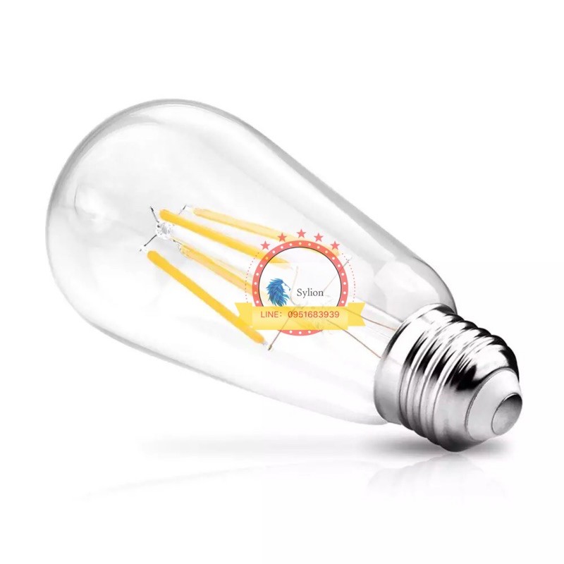 หลอดไฟวินเทจ-หลอดst64-led-e27-filament-ฟิลาเมนต์-ทรงเอดิสัน4w-แสงวอร์มไวท์