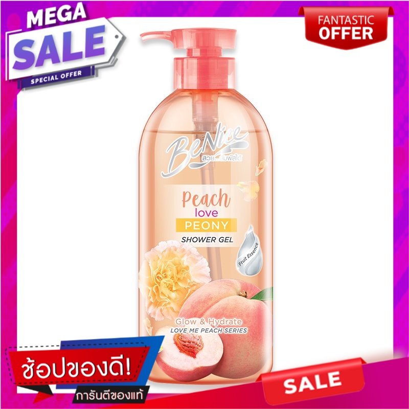 บีไนซ์-เจลอาบน้ำ-พีช-เลิฟ-พีโอนี-450-มล-ผลิตภัณฑ์ดูแลผิวกาย-benice-shower-gel-peach-love-peony-450-ml