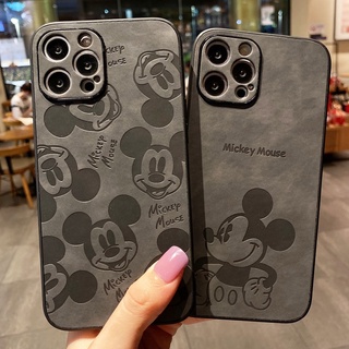 【ขายดี】เคสโทรศัพท์มือถือหนัง ลายมิกกี้ โดราเอมอน สําหรับ iPhone 7 8 X XS XR 11 12 13 Series