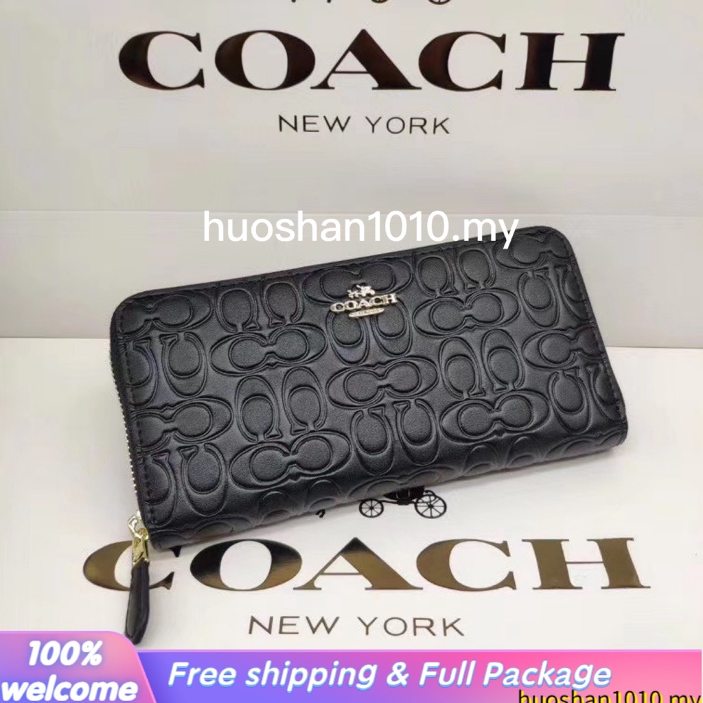 outlet-ส่วนลด-coach-39631-กระเป๋าสตางค์ใบยาว-กระเป๋าสตางค์แฟชั่นสตรี-มีซิป-ลาย-c