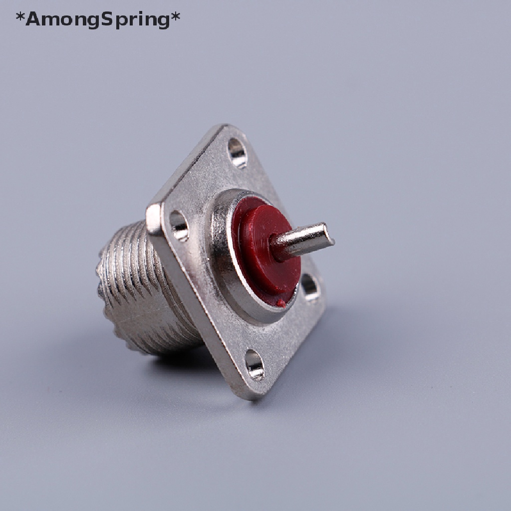 amongspring-uhf-ตัวเมีย-so239-แผงเมาท์หน้าแปลน-เมาท์ดาดฟ้า-บัดกรี-ถ้วยเชื่อมต่อ-rf