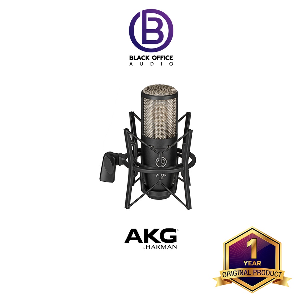 akg-p220-ไมค์คอนเดนเซอร์-ไมค์อัดเสียง-บันทึกเสียง-โฮมสตูดิโอ-condenser-microphone-blackofficeaudio